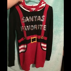 “Santa’s Favorite” Christmas Sweater Dress